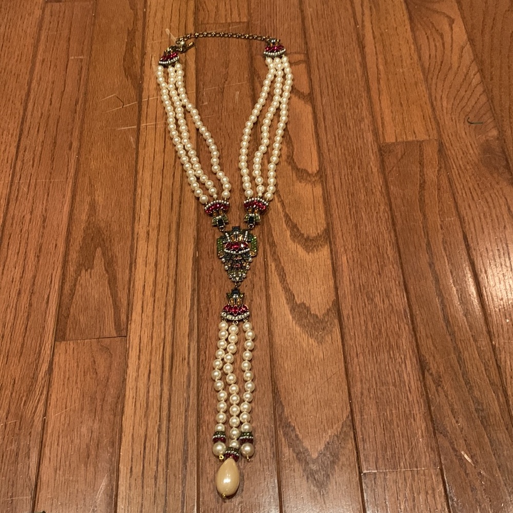 Heidi Daus Majestic Elegance cream Pearl multi strand necklace - show stopper! - Picture 3 of 17